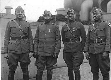 Four 366th Infantry Officers